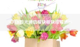 11月29日光通信模块板块涨幅达2%