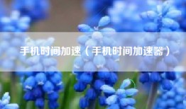 手机时间加速（手机时间加速器）