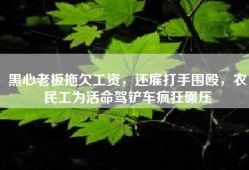 黑心老板拖欠工资，还雇打手围殴，农民工为活命驾铲车疯狂碾压