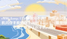 eMMC & UFS 傻傻分不清？教你认识手机闪存手机闪存「eMMC & UFS 傻傻分不清？教你认识手机闪存」
