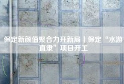 保定新颜值聚合力开新局丨保定“水游直隶”项目开工