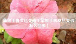苹果手机发热变卡（苹果手机发热变卡怎么回事）