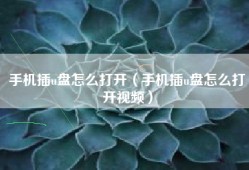 手机插u盘怎么打开（手机插u盘怎么打开视频）