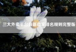 三大外卖平台最新商家排名规则完整版