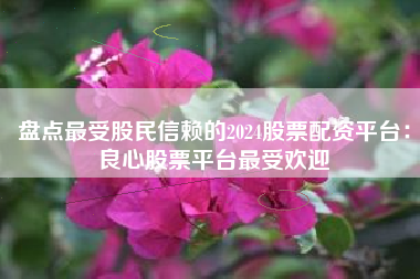盘点最受股民信赖的2024股票配资平台：良心股票平台最受欢迎