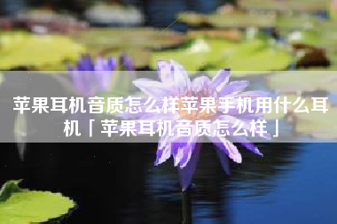 苹果耳机音质怎么样苹果手机用什么耳机「苹果耳机音质怎么样」